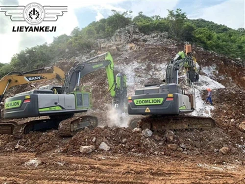 Бушилица и цепалица прилагођена Лиеиан технологији за ЗООМЛИОН багер ради